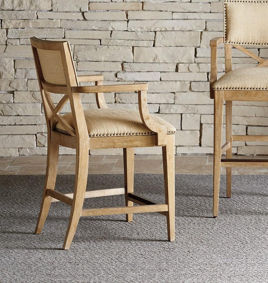 Tommy Bahama Home - Los Altos Sutherland Upholstered Counter Stool in Beige - 01-0566-895-01 veiw 2