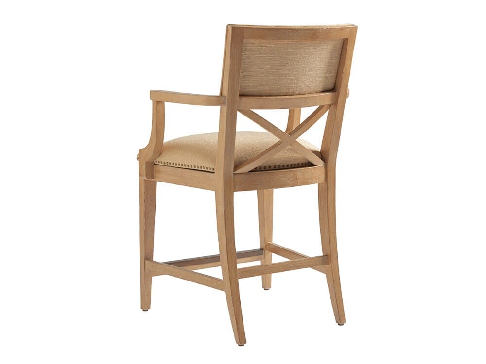 Tommy Bahama Home - Los Altos Sutherland Upholstered Counter Stool in Beige - 01-0566-895-01 veiw 3