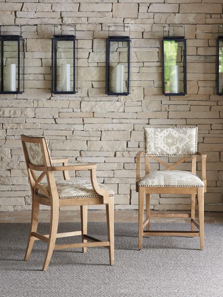 Tommy Bahama Home - Los Altos Sutherland Upholstered Counter Stool with Seat and Back Decoration Figures - 01-0566-895-40 veiw 2