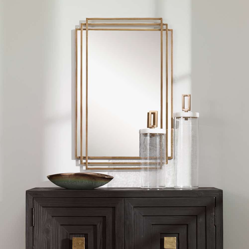 Uttermost - Amherst Brushed Gold Mirror - 09688 veiw 4
