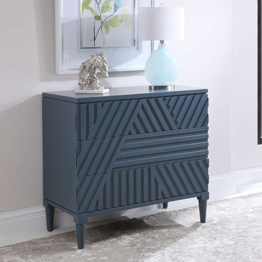 Uttermost - Colby Blue Drawer Chest - 25383 veiw 2