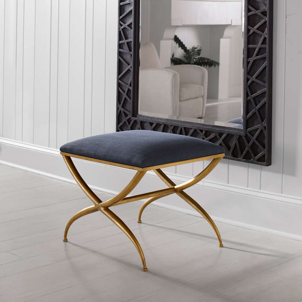 Uttermost - Crossing Small Navy Bench - 23678 veiw 4