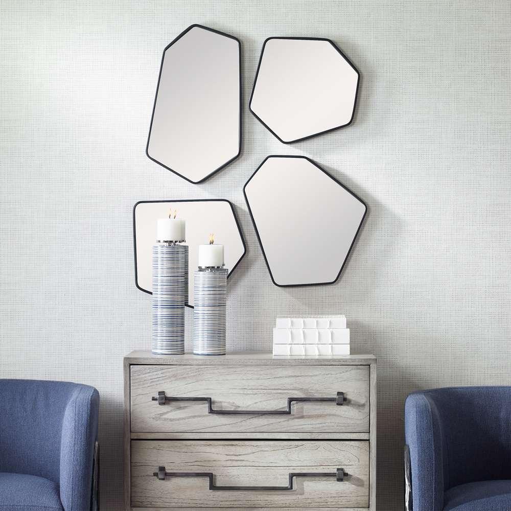 Uttermost - Linneah Black Mirrors, Set/4 - 09813 veiw 4