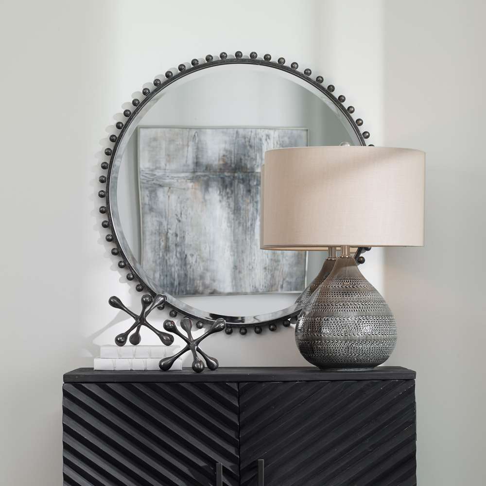 Uttermost - Taza Round Iron Mirror - 09691 veiw 4