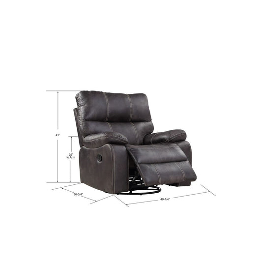 Wallace & Bay - Hooper Dark Gray Swivel Reclining Glider with Swivel, Glide, And Recline Motion - U510469 veiw 2
