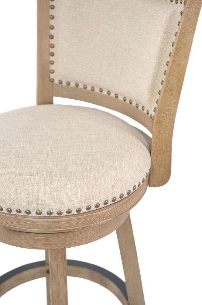 Boraam - 29in Melrose Barstool in Driftwood Gray Wire-Brush And Ivory - 76529 veiw 4