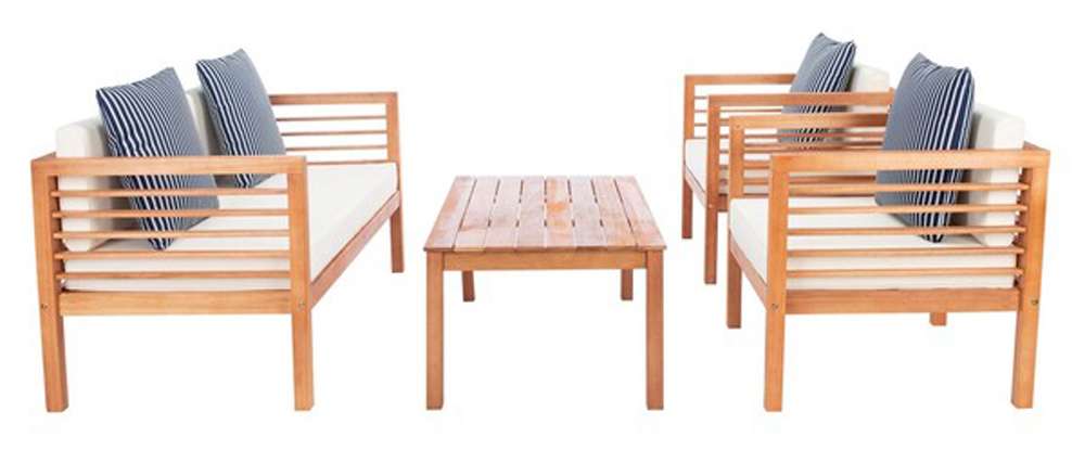 Safavieh - Alda 4 Piece Set - Natural - Bge + Thn Stp P - PAT7033F veiw 2