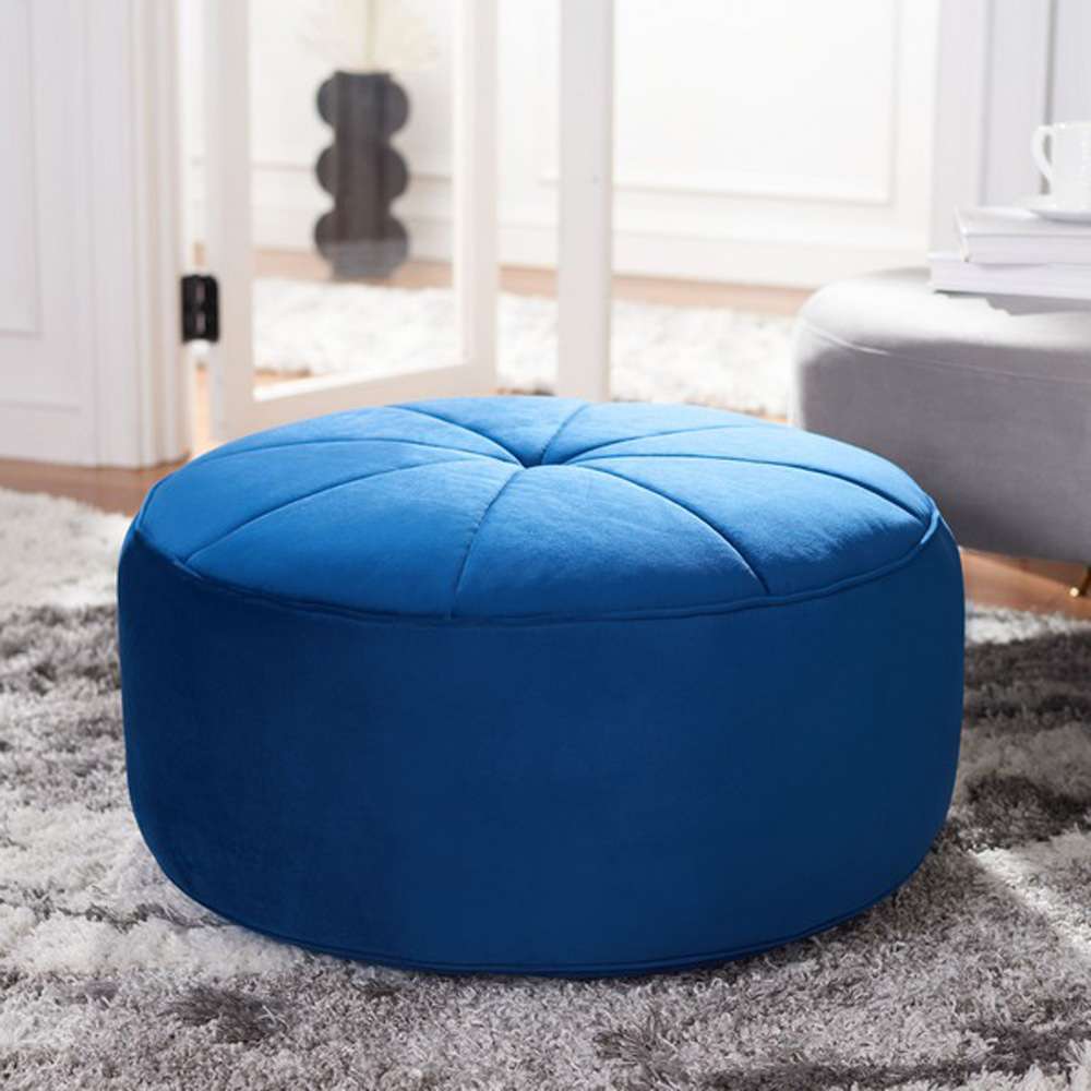 Safavieh - Amais Round Ottoman - Navy - OTT4501B veiw 2
