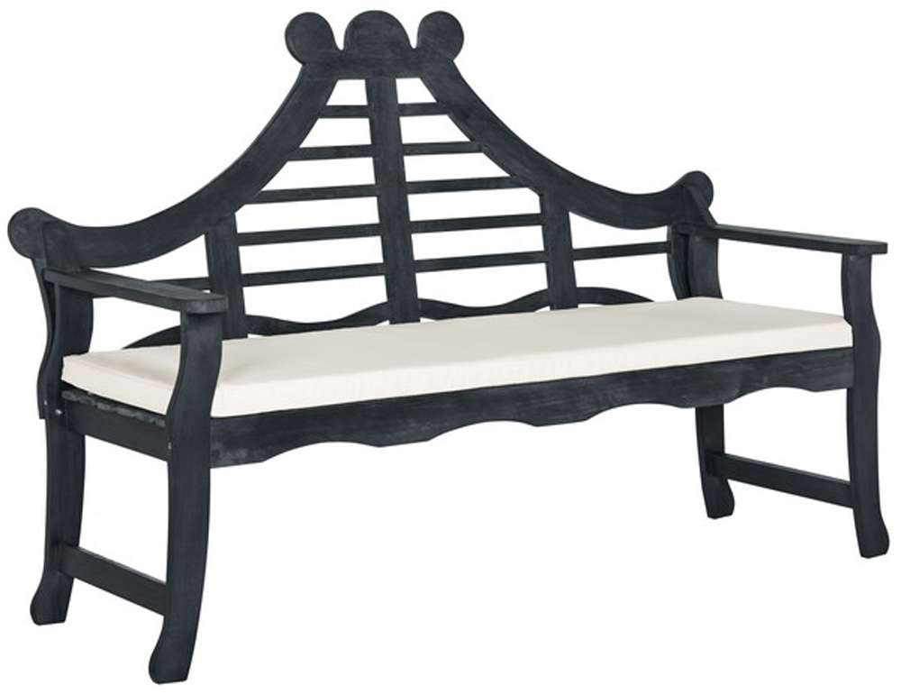 Safavieh - Azusa Bench - Dark Slate Gray - Beige - PAT6741K veiw 3