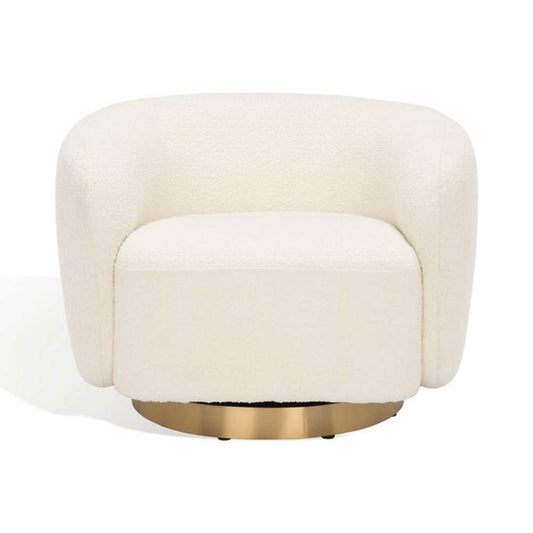 Safavieh - Bernard Swivel Accent Chair - Ivory - Gold - SFV5018A veiw 2