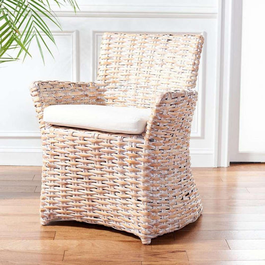 Safavieh - Cabana Arm Chair - White - White Washed - FOX6500C veiw 2