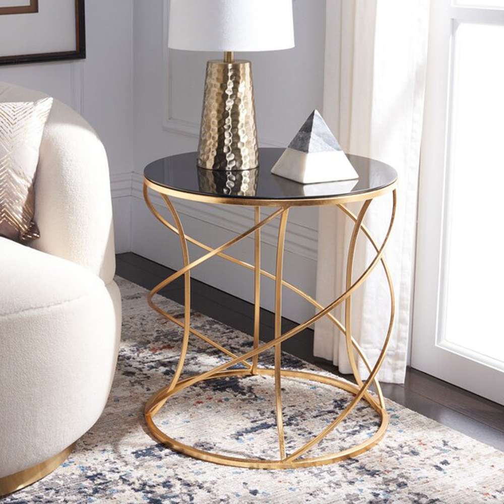 Safavieh - Cagney Accent Table - Gold - Black - FOX2535B veiw 2