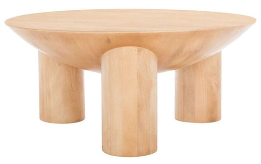 Safavieh - Calhoun Round Wood Coffee Tablle - Natural - SFV9705A veiw 2