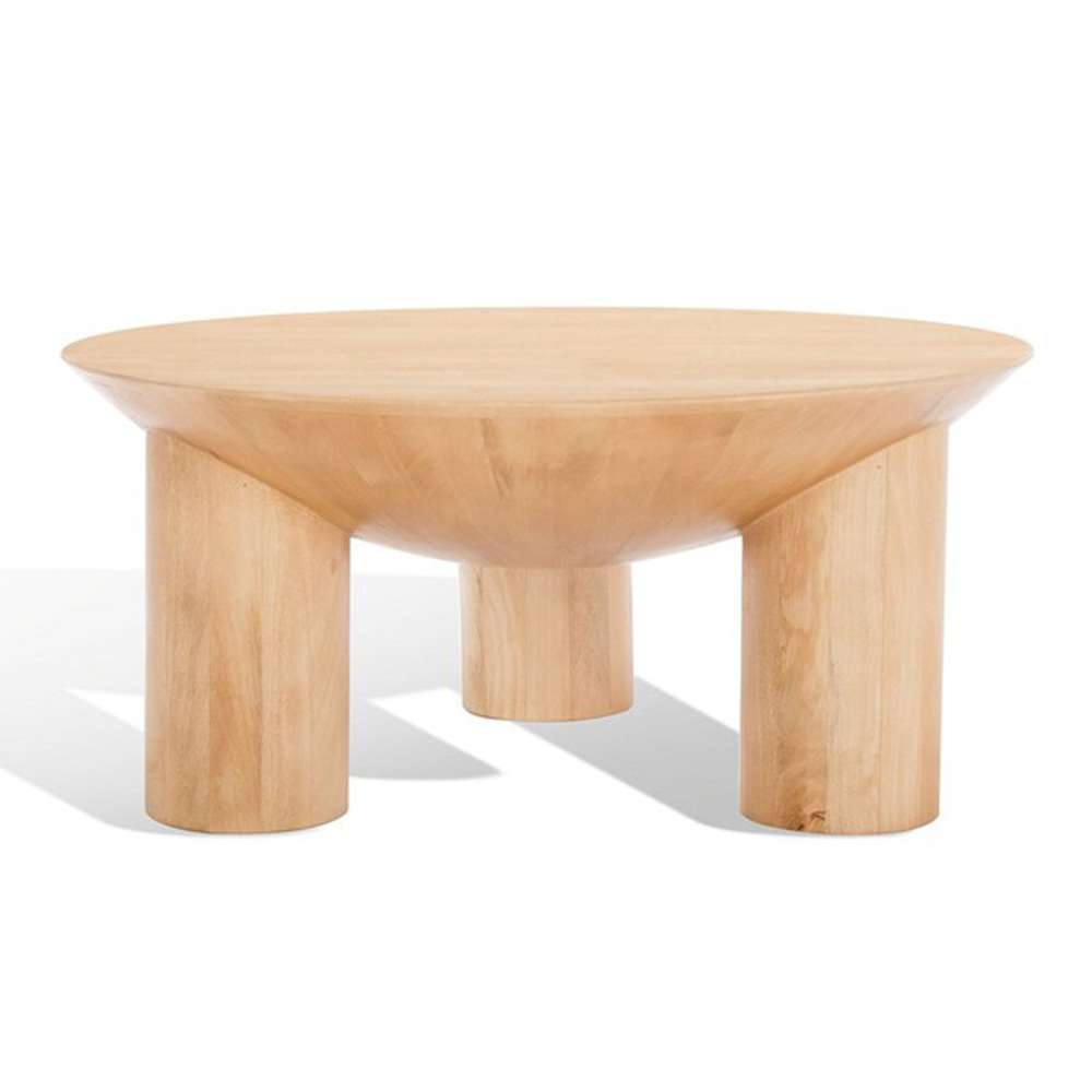 Safavieh - Calhoun Round Wood Coffee Tablle - Natural - SFV9705A veiw 4