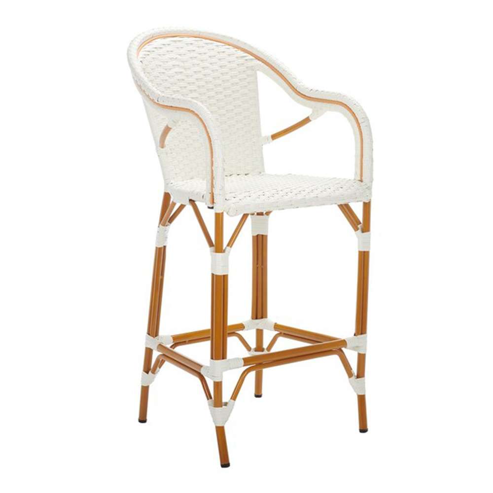 Safavieh - California Barstool W Arms - White - PAT7535C veiw 4