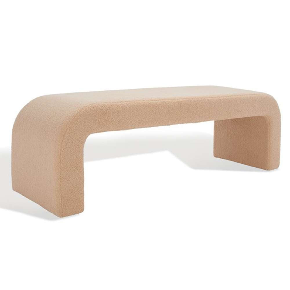 Safavieh - Caralynn Upholstered Bench - Tan - SFV5027D veiw 4