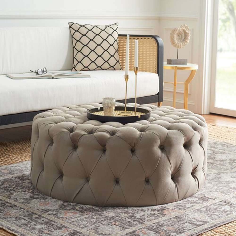 Safavieh - Charlene Ottoman - Mushroom - MCR4638J veiw 1