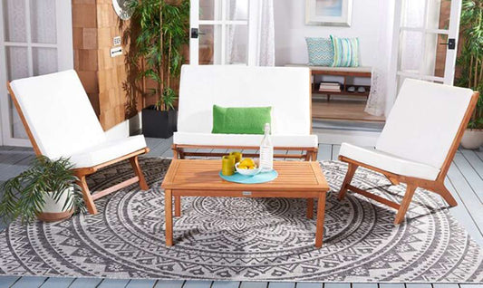 Safavieh - Chaston 4 Pc Living Set - Natural - Beige - PAT7044F veiw 2