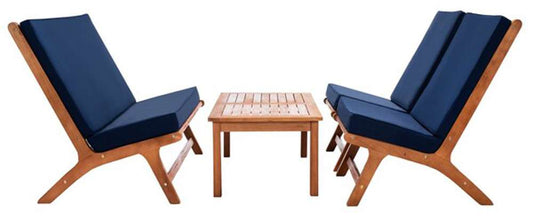 Safavieh - Chaston 4 Pc Living Set - Natural - Navy - PAT7044E veiw 2