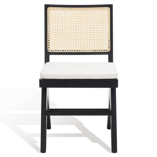 Safavieh - Colette Rattan Dining Chair - Black - Natural (Set of 2) - SFV4132A-SET2 veiw 2