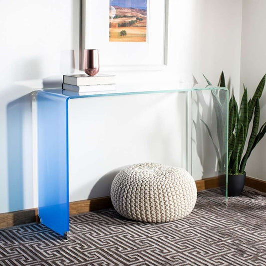 Safavieh - Crysta Ombre Glass Console Table - Clear - Blue - CNS7300A veiw 2