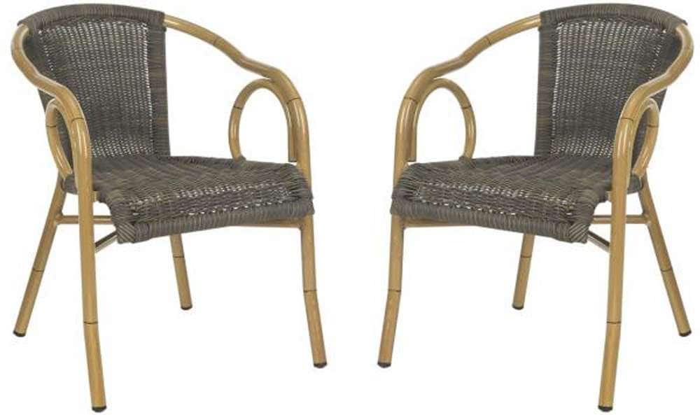 Safavieh - Dagny Arm Chair - Chocolate (Set of 2) - PAT4000A-SET2 veiw 1