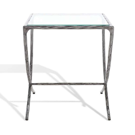 Safavieh - Debbie Square Metal Accent Table - Silver - SFV9523B veiw 2