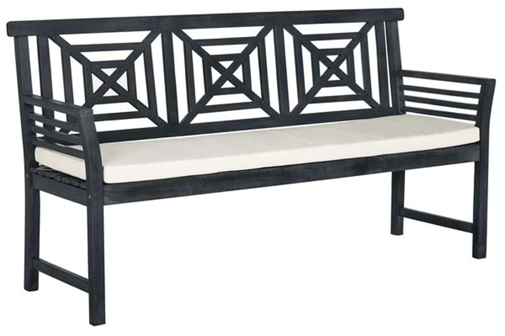 Safavieh - Del Mar 3 Seat Bench - Dark Slate Gray - Beige - PAT6737K veiw 3