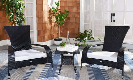 Safavieh - Edna 3Pc Lounge Set - Black - White - PAT7719A veiw 2