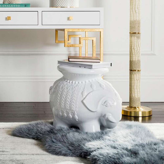 Safavieh - Elephant Garden Stool - White - ACS4501A veiw 2