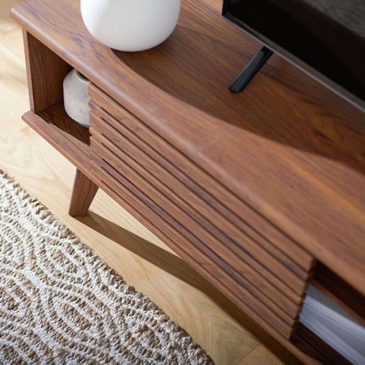 Safavieh - Esma 1 Shelf Media Stand - Walnut - MED9601A veiw 2