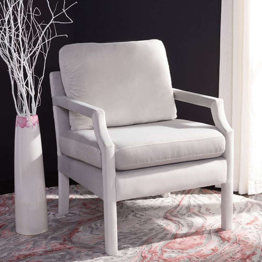 Safavieh - Genoa Upholstered Arm Chair - Light Grey - ACH4510B veiw 2
