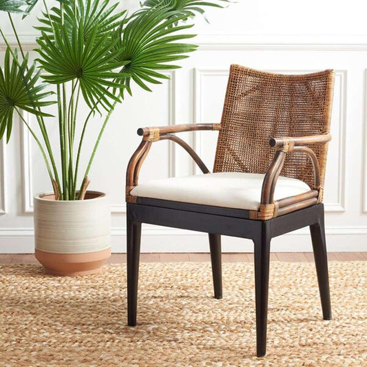 Safavieh - Gianni Arm Chair - Brown - Black - SEA4011A veiw 2