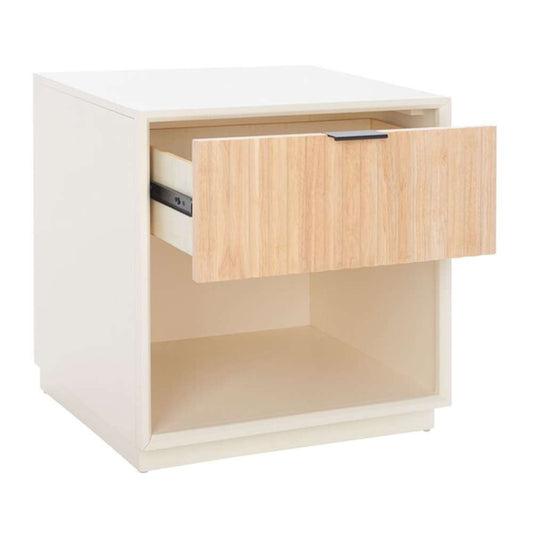 Safavieh - Grayden I 1 Drawer Nightstand - White - Natural - NST9203A veiw 2