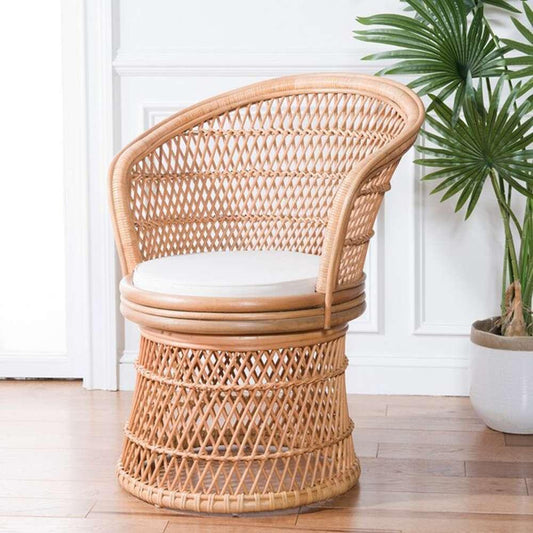 Safavieh - Iola Swivel Accnt Chair W/Cush - Natural - White - SEA7043A veiw 2