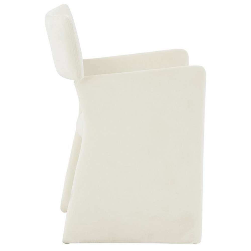 Safavieh - Jayke Velvet Dining Chair - Creme - SFV5100A veiw 4