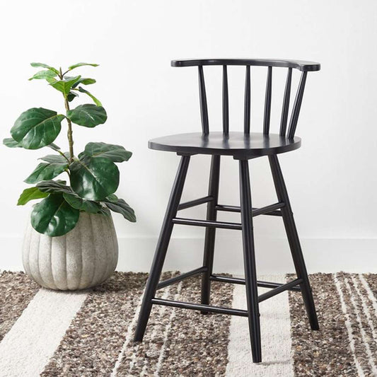 Safavieh - Jay Wood Counter Stool - Black - BST1403A veiw 2