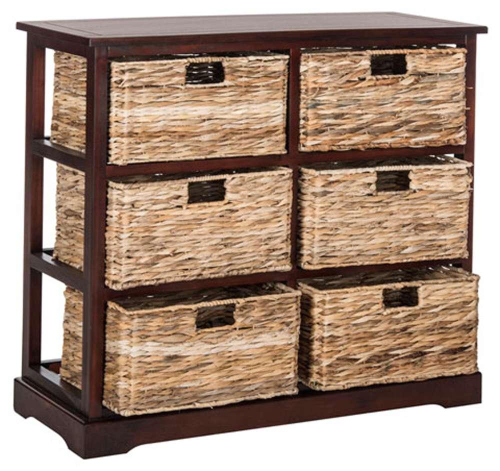 Safavieh - Keenan 6 Basket Storage Chest - Cherry - AMH5740C veiw 3