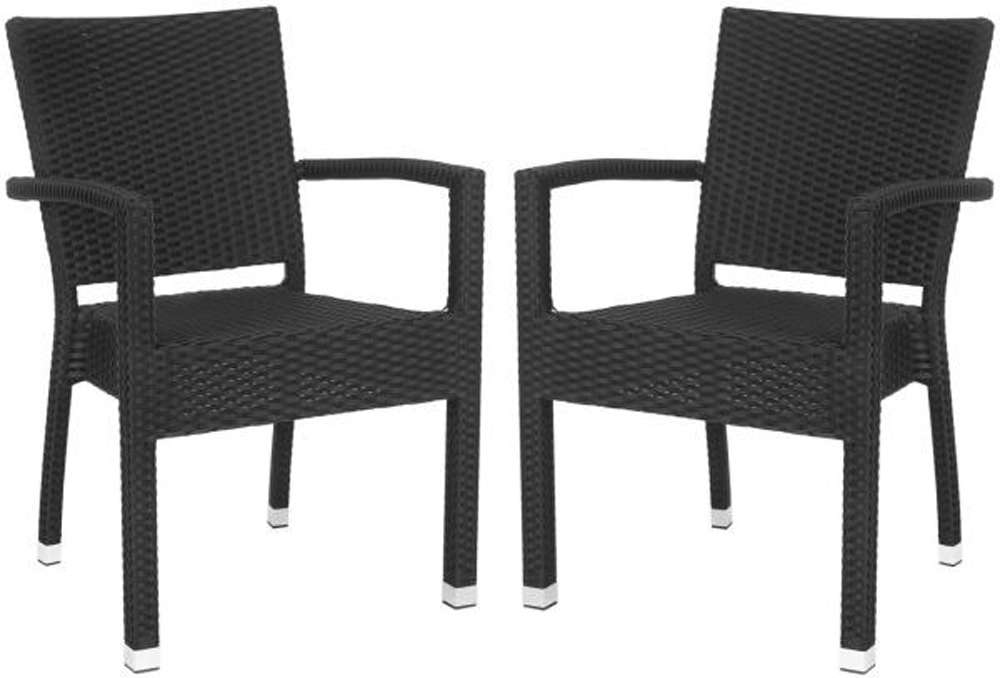 Safavieh - Kelda Arm Chair - Black (Set of 2) - PAT4004A-SET2 veiw 1