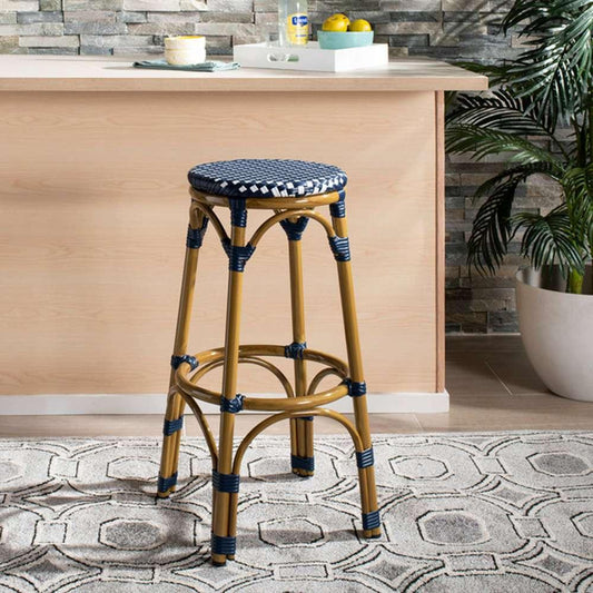 Safavieh - Kipnuk Barstool - Navy - White - FOX5211D veiw 2