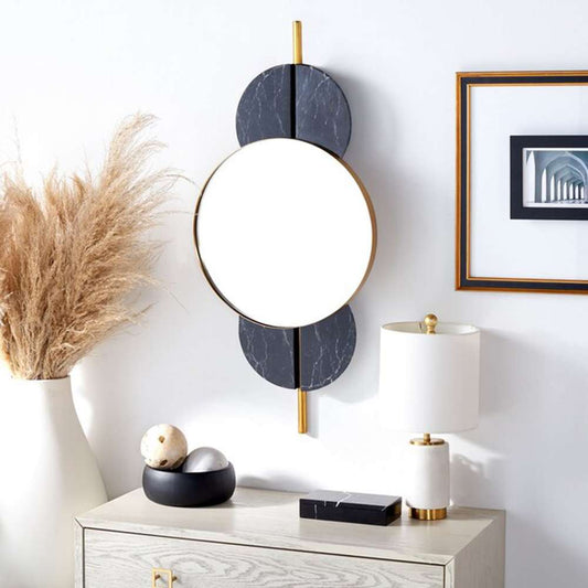 Safavieh - Lavelle 16in Mirror - Black - Gold - MRR3048B veiw 2