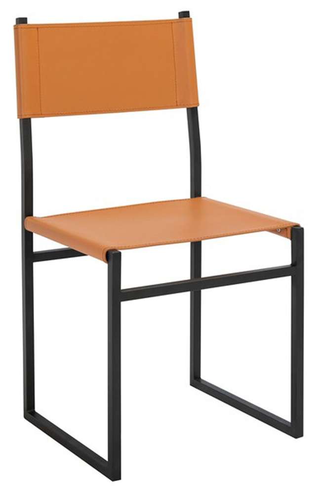 Safavieh - Layne Dining Chair - Cognac - Black (Set of 2) - DCH3003D-SET2 veiw 4
