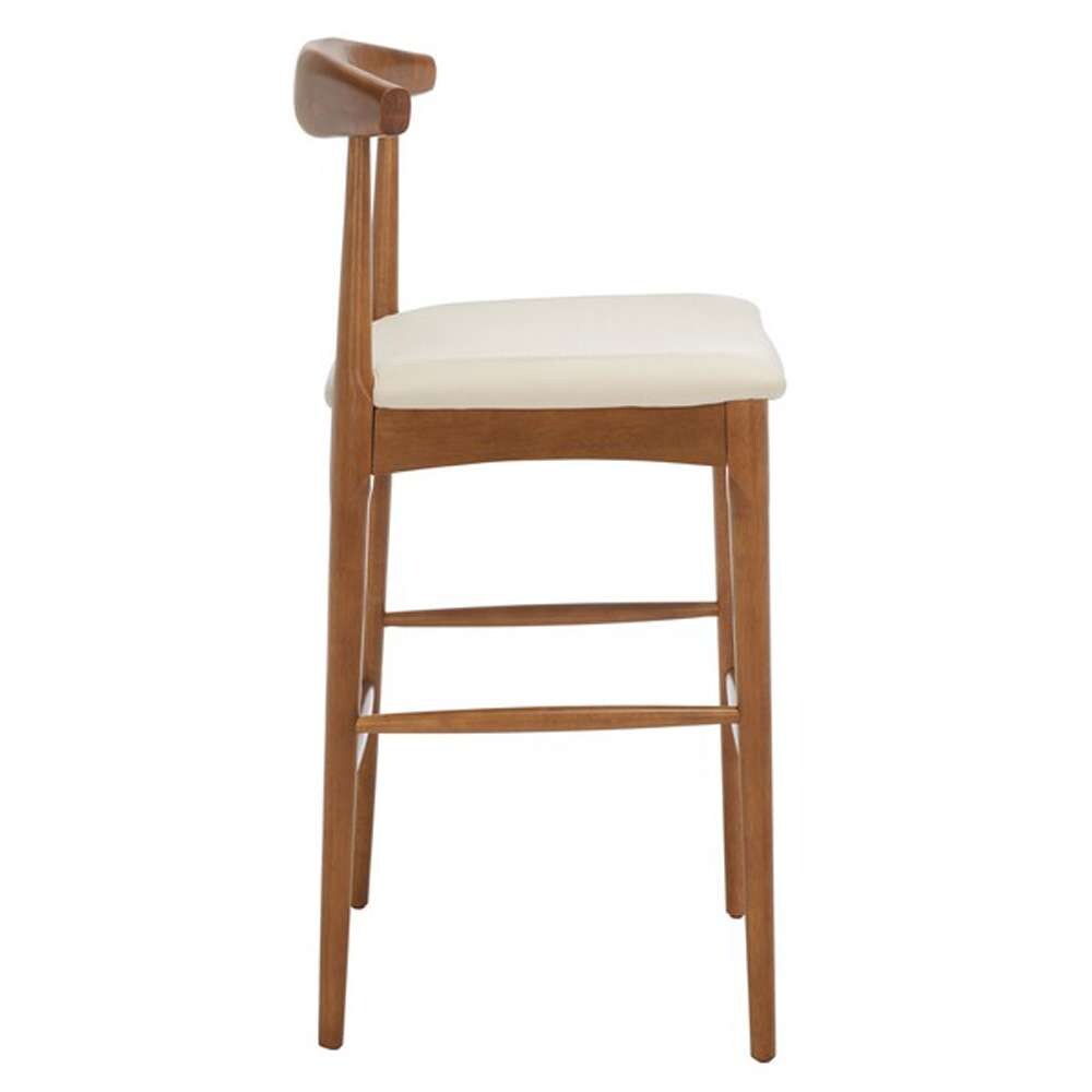 Safavieh - Lionel Retro Barstool - Walnut - Cream - BST1503D veiw 4