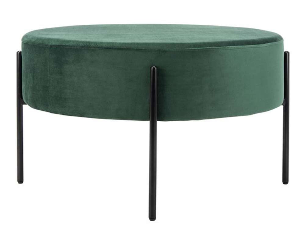 Safavieh - Lisbon Round Cocktail Ottoman - Malachite Green - Black - OTT6203A veiw 4