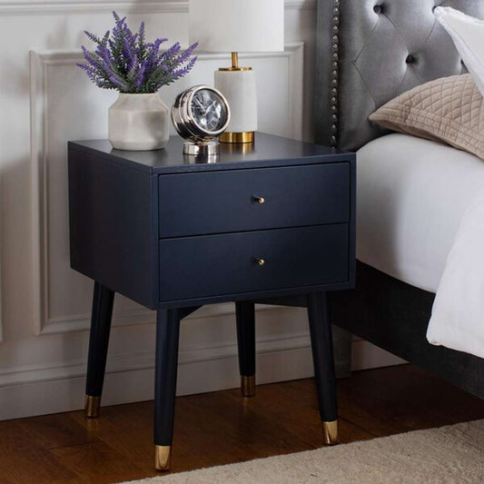 Safavieh - Lyla Retro Nightstand - Navy - Gold - FOX6234A veiw 2