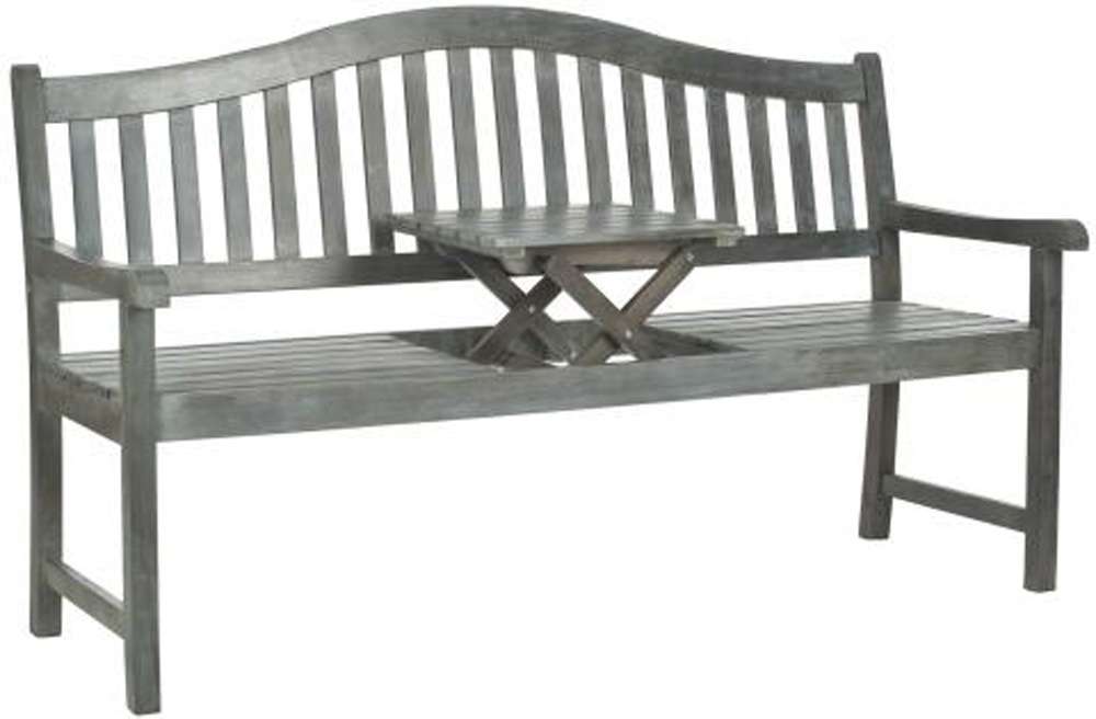 Safavieh - Mischa Bench - Ash Grey - FOX6703B veiw 2