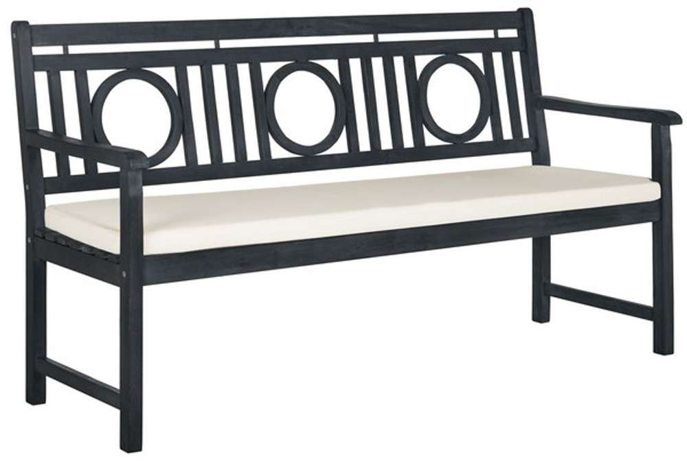Safavieh - Montclair 3 Seat Bench - Dark Slate Gray - Beige - PAT6736K veiw 3