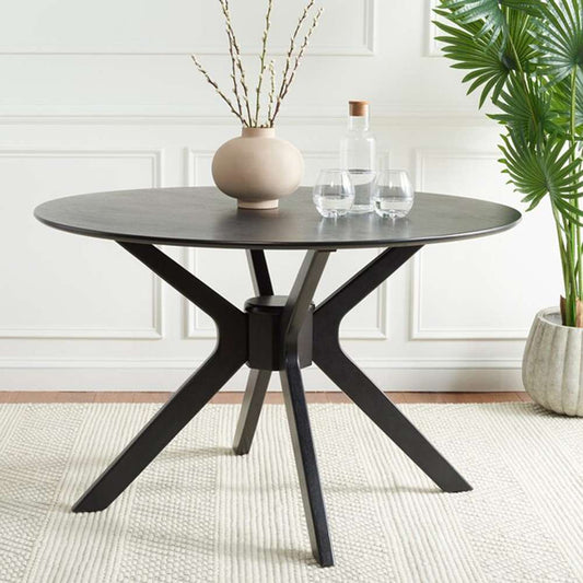 Safavieh - Nicolai Round Dining Table - Matte Black - DTB1405A veiw 2