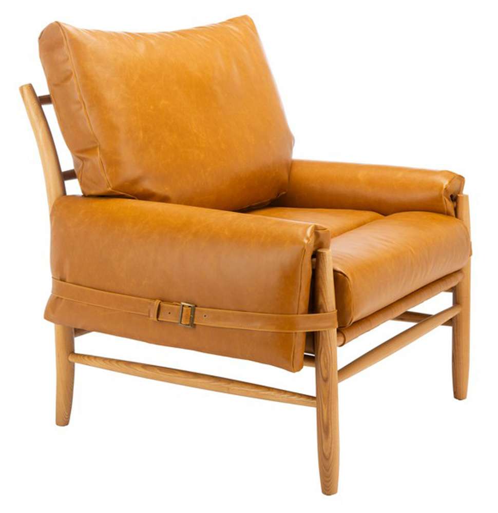 Safavieh - Oslo Mid Century Arm Chair - Caramel - Natural - ACH4509A veiw 4