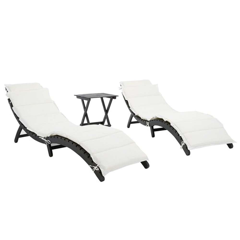 Safavieh - Pacifica 3 Piece Lounge Set - Black - Beige - PAT7020G veiw 4